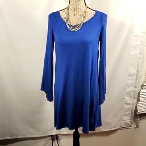 Ella Moss Blue Tunic with Belle sleeve Size Small New with tags
